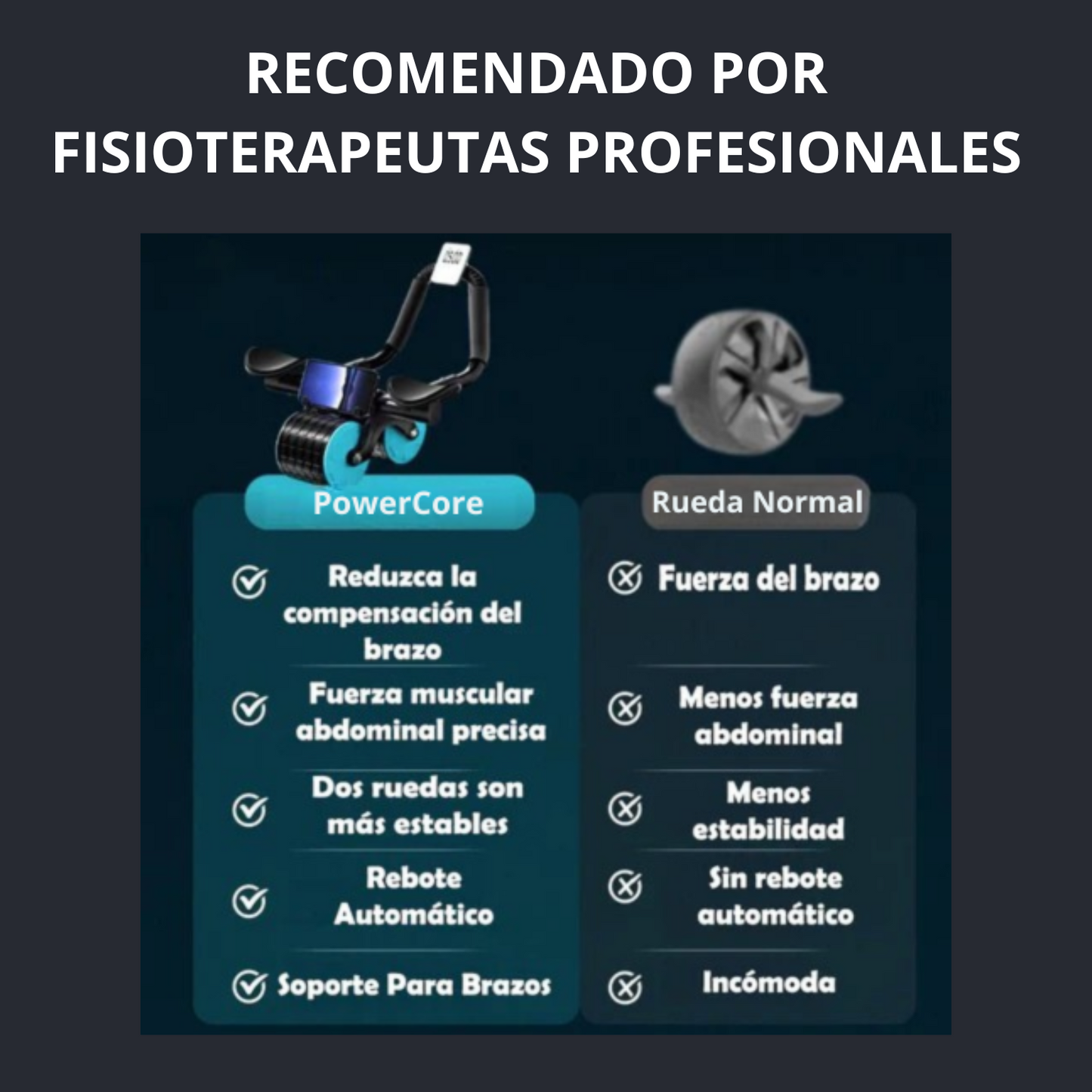 Rodillo abdominal PowerCore ™ - Esculpe tu abdomen con máxima potencia