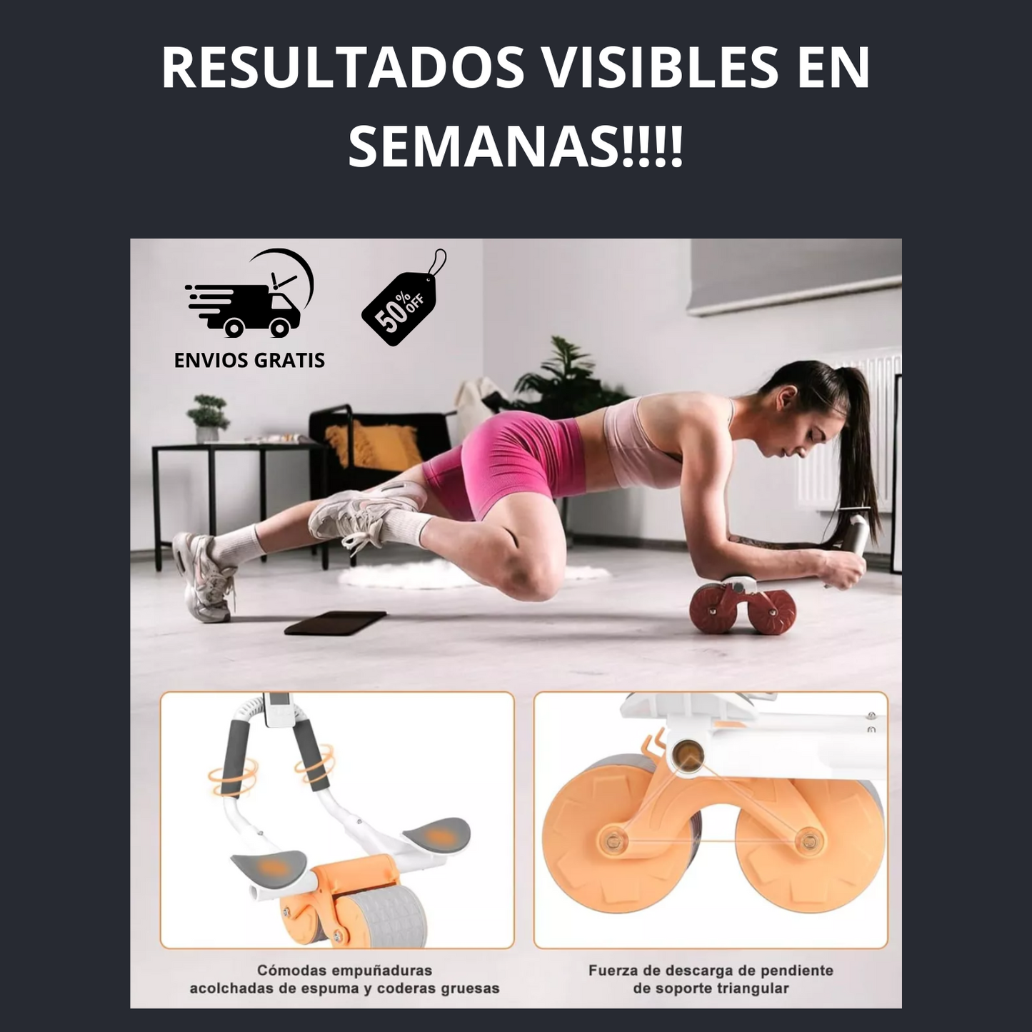 Rodillo abdominal PowerCore ™ - Esculpe tu abdomen con máxima potencia